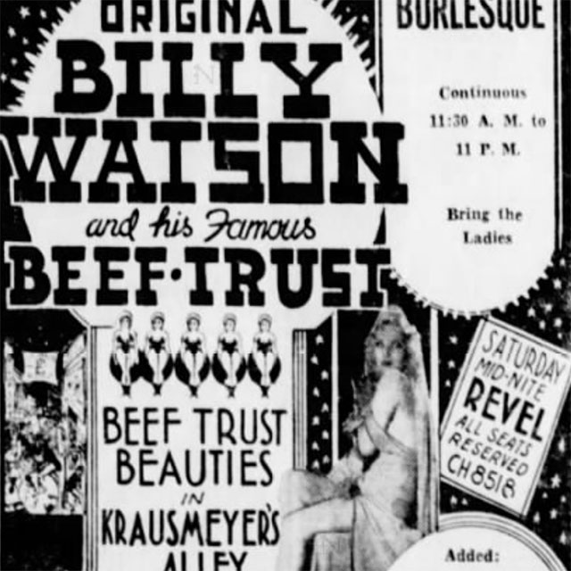 Original Billy Watson and His Famous Beef-Trust Beauties in Krausmeyer's Alley