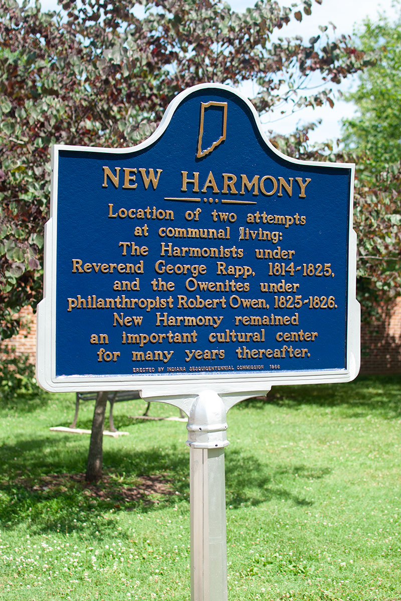 New Harmony historical marker