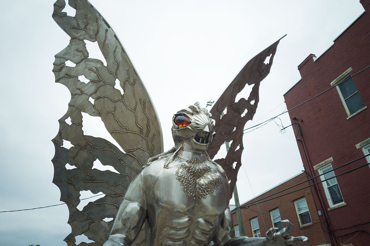 Mothman Statue in downtown Point Pleasant, WV