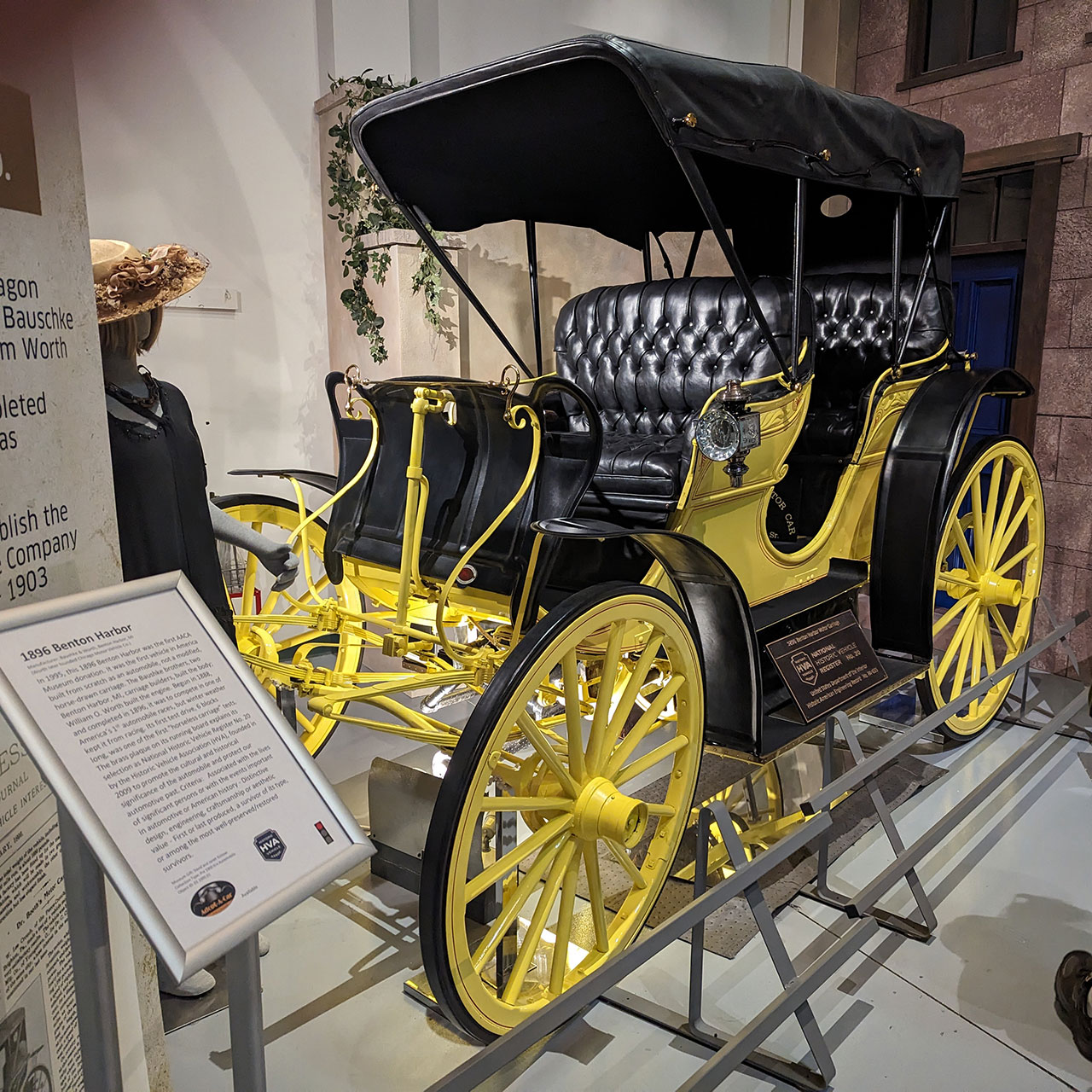 1896 Benton Harbor automobile, with a body manufactured by the Bauschke Brothers