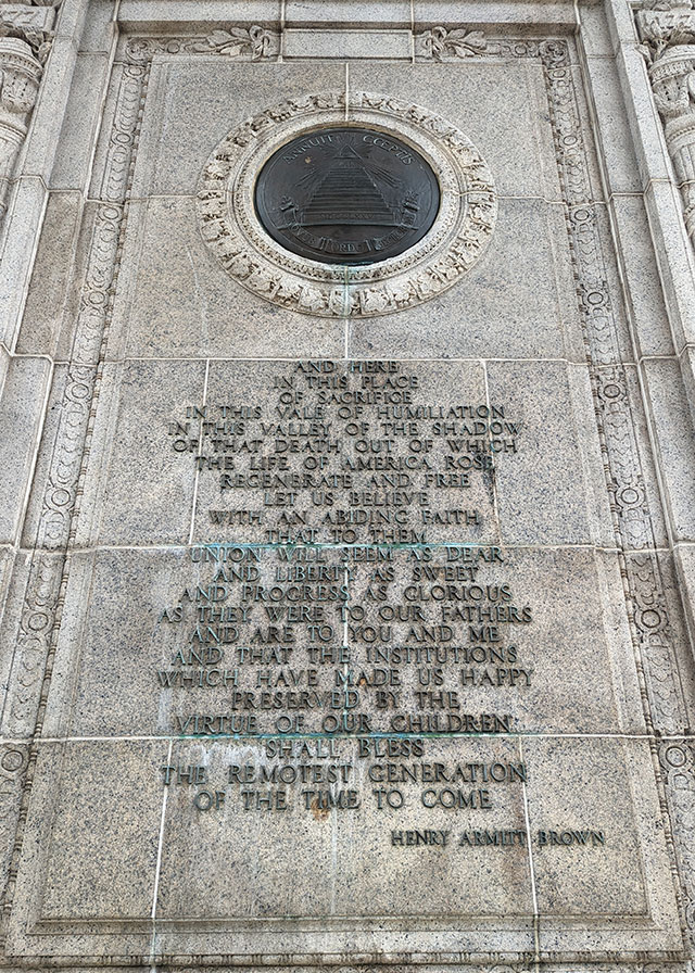 masonic symbolism on the Valley Forge monument