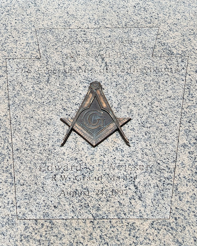 masonic symbolism at the Valley Forge monument