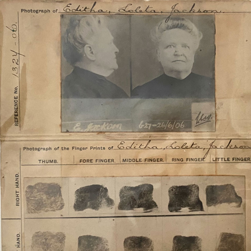 mug shot of Ann O'Delia Diss Debar, circa 1907